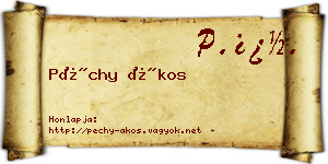 Péchy Ákos névjegykártya