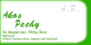akos pechy business card